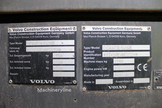 2018 Volvo EW160E, 8.411 mth, Import Auf Lager in der EU — Foto 2 z 10