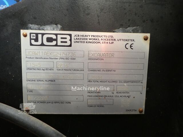 2016 JCB HYDRADIG, 4.600 mth, Import Auf Lager in der EU — Foto 8 z 16