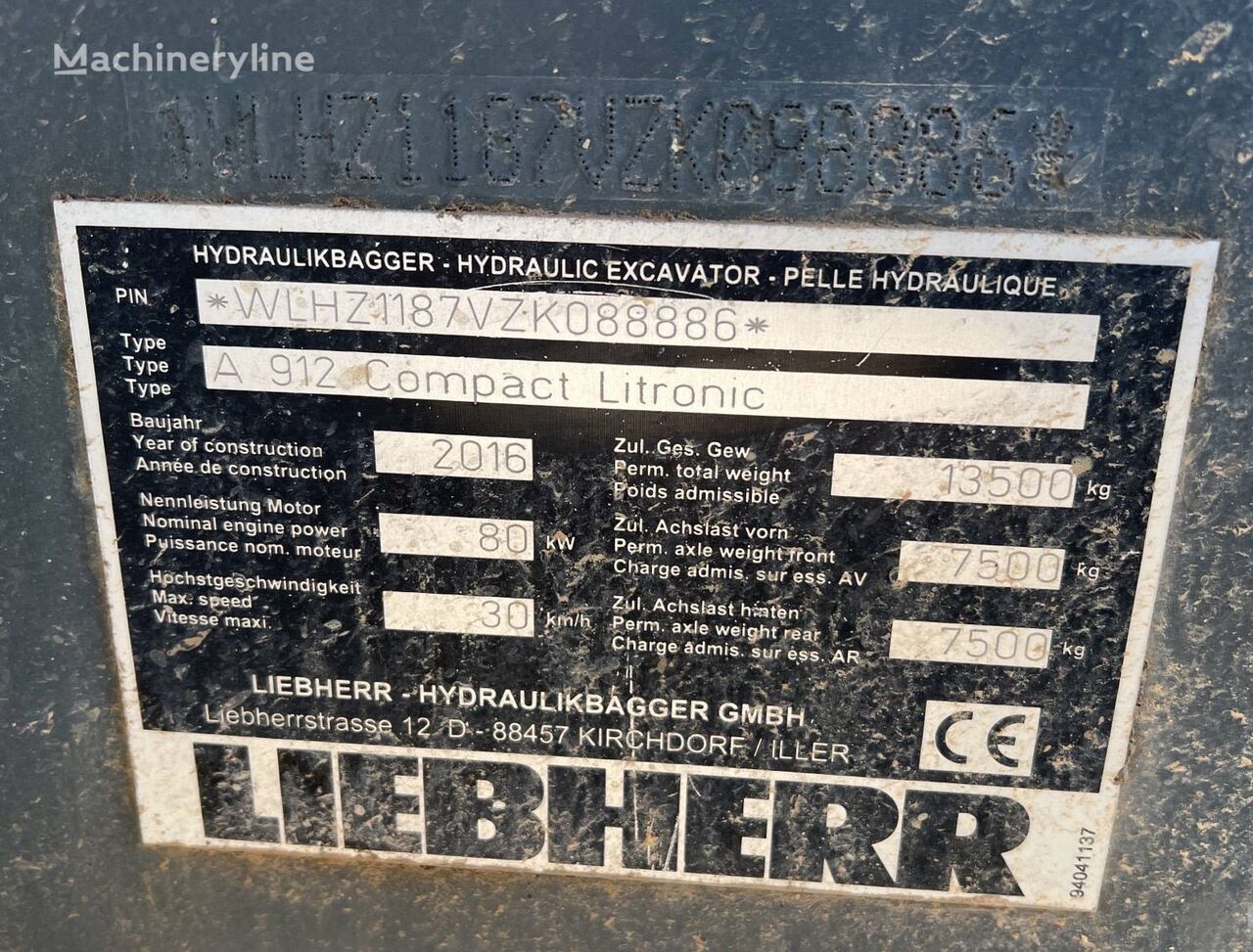 2016 Liebherr A912, 3.172 mth, Import Auf Lager in der EU — Foto 5 z 16