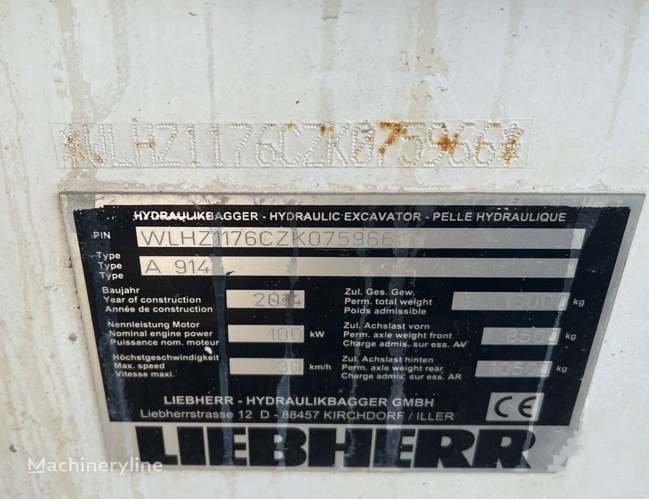 2014 Liebherr A914, 5.310 mth, Import Auf Lager in der EU — Foto 5 z 16