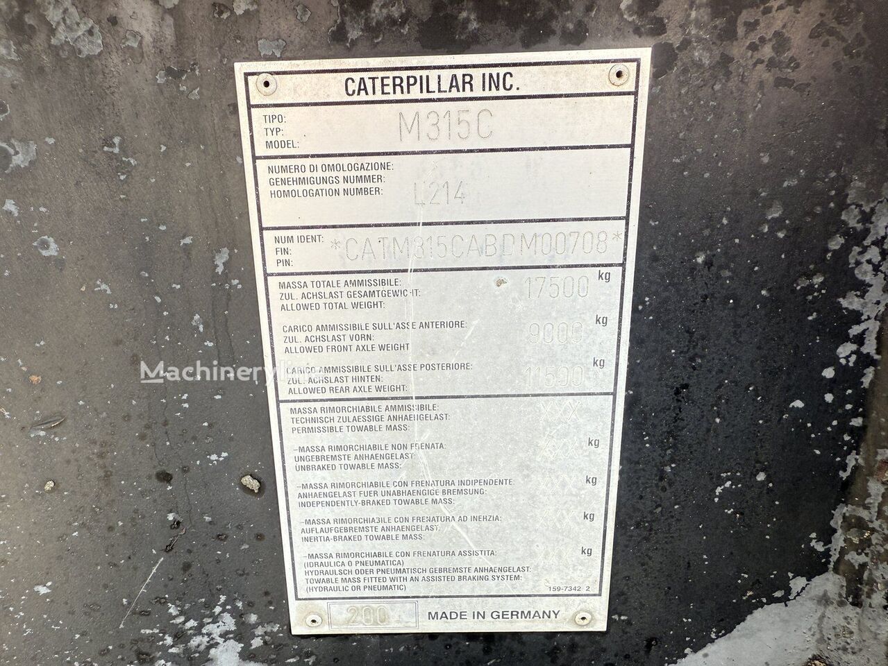 2004 Caterpillar M315C, 18.600 mth, Import Auf Lager in der EU — Foto 9 z 16