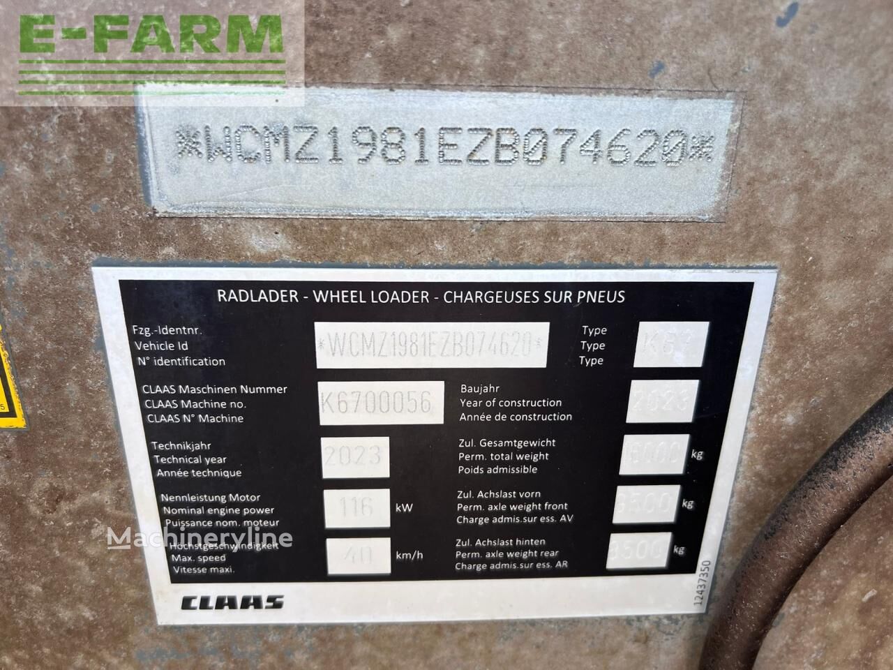 2023 Claas TORION, 11.355 mth, Import Auf Lager in der EU — Foto 10 z 16