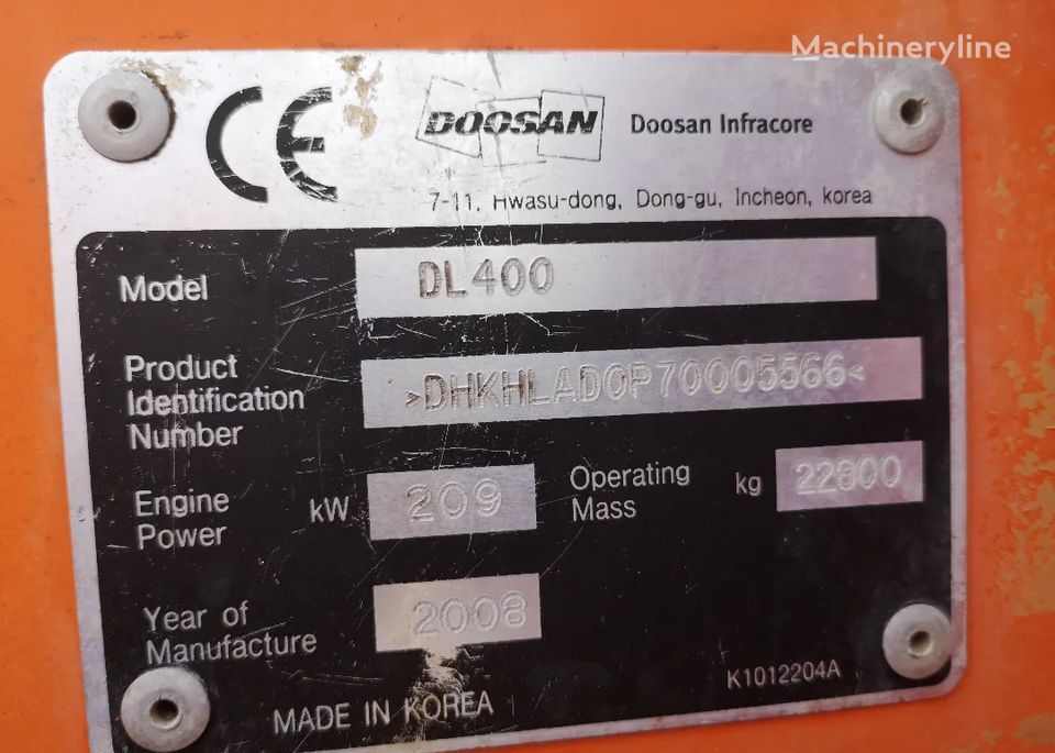 2008 Doosan DL, 17.447 mth, Import Auf Lager in der EU — Foto 10 z 12