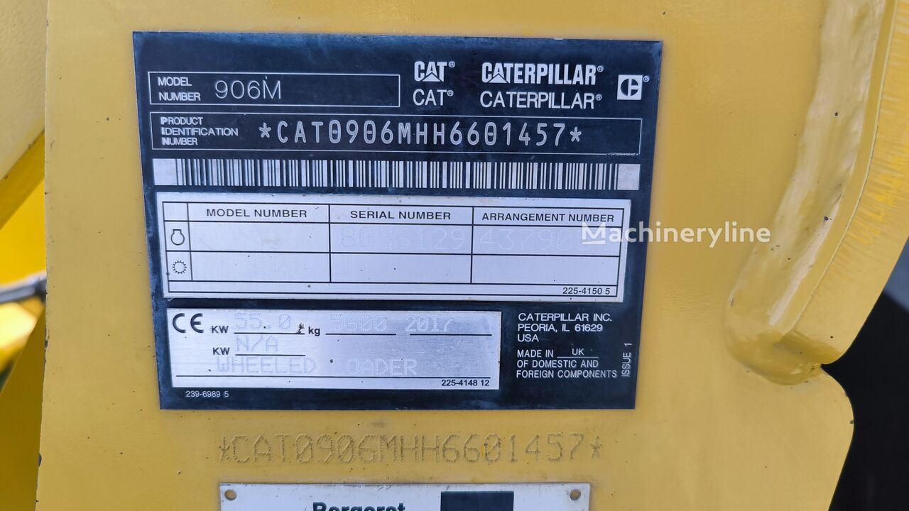 2017 Caterpillar 906M, 4.430 mth, Import Auf Lager in der EU — Foto 9 z 16