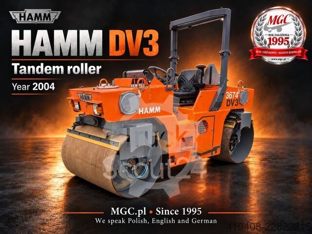 2004 Hamm DV 3.22H / TANDEM ROLLER / SERVICED!, 4.892 mth, Import Auf Lager in der EU — Foto 1