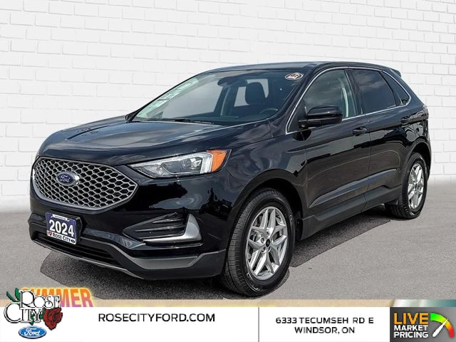 2024 Ford Edge SEL | Apple Car Play | Android Auto | Heated Seats | Reverse Sensors | Power Liftgate |, schwarz, 87.220 km, Import Kanada — Foto 1