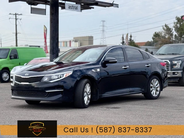 2018 Kia Optima LX, schwarz, 163.011 km, Import Kanada — Foto 1