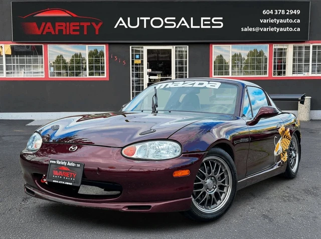 2000 Mazda Mx5Miata CONV, violett, 115.200 km, Import Kanada — Foto 2 z 5