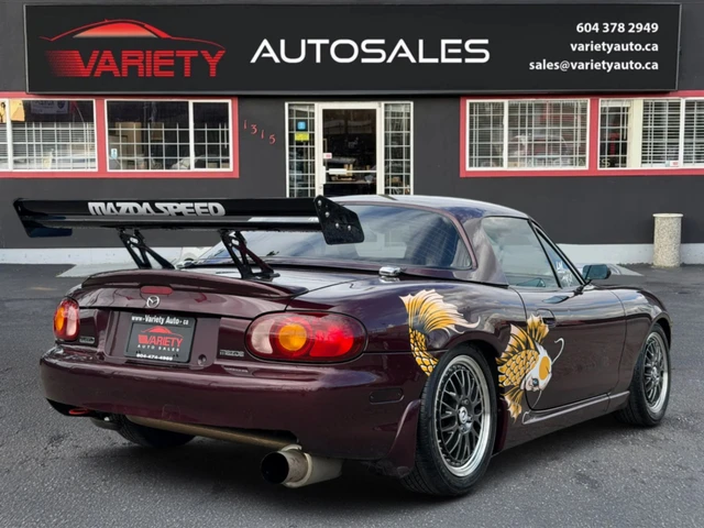 2000 Mazda Mx5Miata CONV, violett, 115.200 km, Import Kanada — Foto 4 z 5