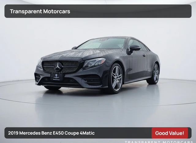 2019 Mercedes-Benz Eclass E450, schwarz, 53.500 km, Import Kanada — Foto 1
